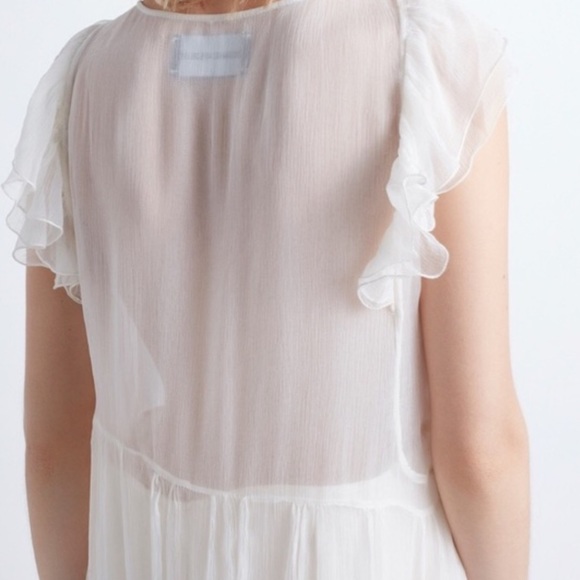 Zadig & Voltaire Rhuya Deluxe embroidered dress white size M - Picture 7 of 9